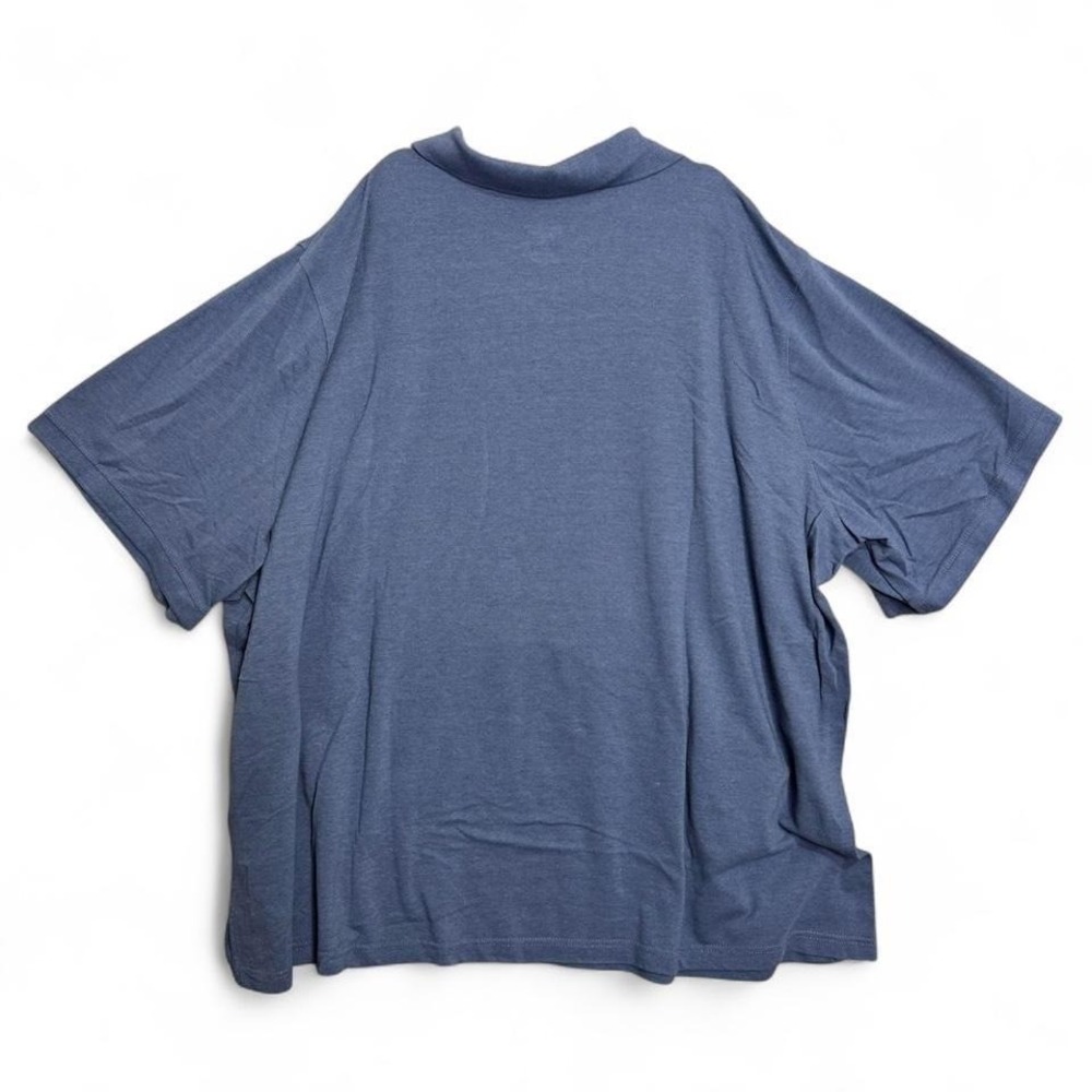 KingSize Polo Shirt Sz 7XL Tall Blue Casual Basic Oversized Big & Tall Normcore - Picture 2 of 4